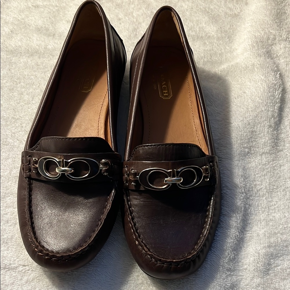 Coach Women's Brown Leather Fortunata Loafers 6B (new without box)